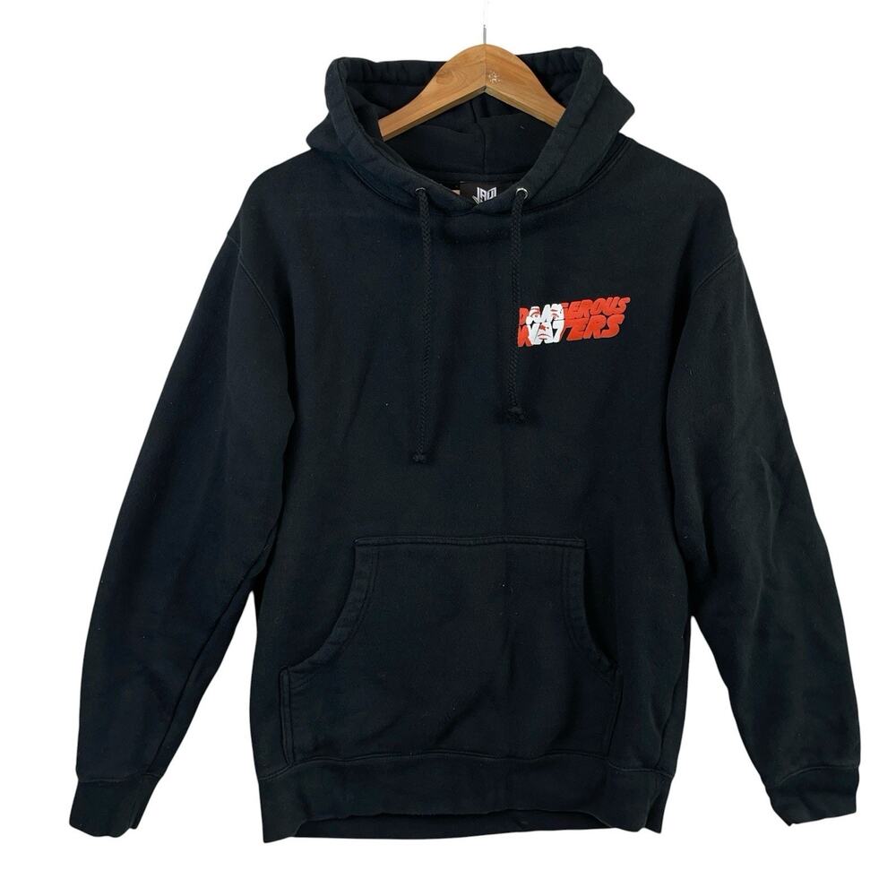 JAUZ Dangerous Waters Shark Black Hoodie Mens Small Movie Merch DJ Horror Skater